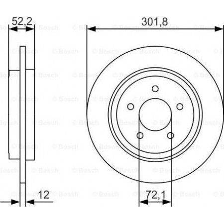 Disc frana FORD USA ESCAPE (FREESTYLE), Crossover, 01.2001 - 07.2007 BOSCH 0 986 479 A53