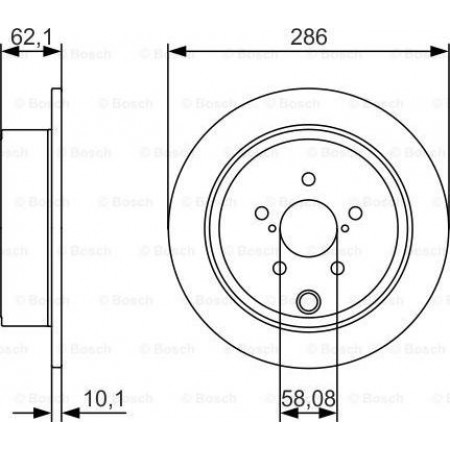 Brake disc SUBARU OUTBACK (BL, BP), Touring, 09.2003 - 06.2010 BOSCH 0 986 479 A10
