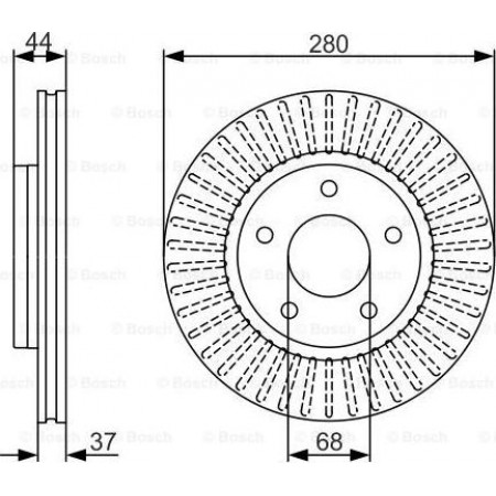 Disco de freio NISSAN TIIDA III (C12), Hatchback, 08.2010 - BOSCH 0 986 479 A28