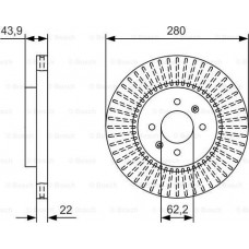 Brake disc KIA STONIC (YB), Hatchback Van, 07.2017 - BOSCH 0 986 479 B05
