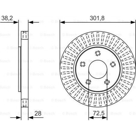 Disco freno DODGE CARAVAN (RG_), Furgone, 02.2000 - 12.2007 BOSCH 0 986 479 B17