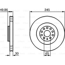 Bremsscheibe VW GOLF VI (5K1_), Van, 10.2008 - 11.2012 BOSCH 0 986 479 B87