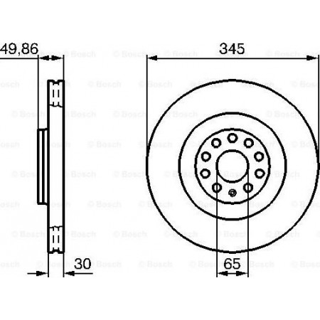 Disco freno AUDI A3 II (8P1), Hatchback, 05.2003 - 12.2013 BOSCH 0 986 479 B87