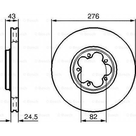 Disco freno FORD TRANSIT (FM_, FN_), Telaio di supporto, 01.2000 - 05.2006 BOSCH 0 986 479 B28