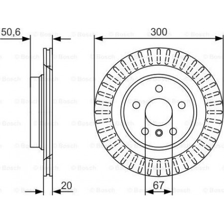 Disco freno BMW 2 Gran (F44), Vano, 11.2019 - BOSCH 0 986 479 C95