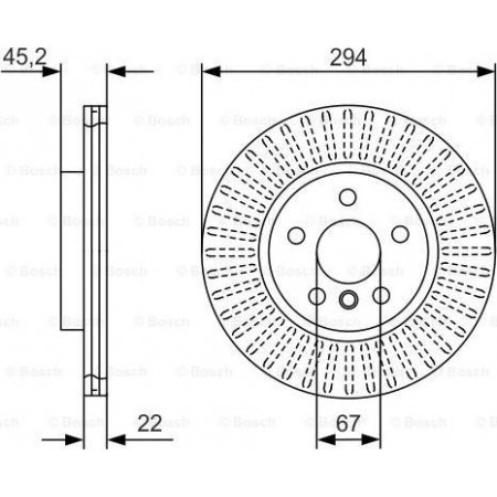 Brake disc BMW X1 - II (F48), Touring, 11.2014 - BOSCH 0 986 479 C91