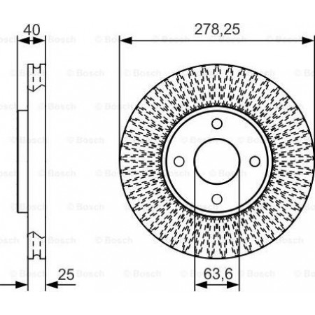 Disco freno FORD ECOSPORT II (JK8), Crossover, 09.2011 - BOSCH 0 986 479 C48