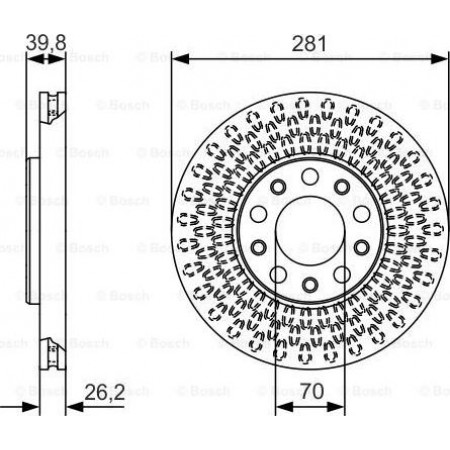 Disco freno ALFA ROMEO GIULIETTA (940_), Hatchback Van, 04.2011 - BOSCH 0 986 479 C42