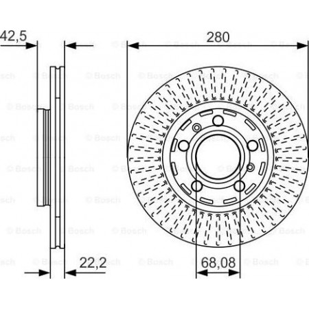 Disco freno AUDI A4 (8D2, B5), Berlina, 11.1994 - 12.2001 BOSCH 0 986 479 C89