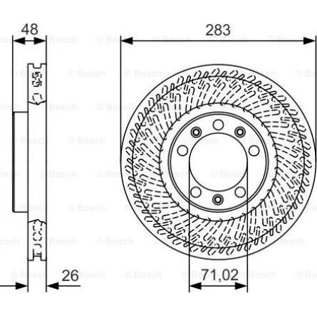 Brake disc PEUGEOT 308 (LB_), Hatchback Van, 03.2015 - BOSCH 0 986 479 C33