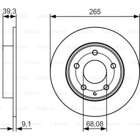 Disco de freno MAZDA 3 (BM), Fastback Furgón, 04.2015 - 05.2016 BOSCH 0 986 479 C26