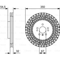 Remschijf Voor Rechts-Links sterk koolzuurhoudend met schroeven past. MERCEDES GLE C292 GLE W166 GLS X166 M W166 2.2D-3. MERCEDES-BENZ GLE (W166), Crossover, 04.2015 - 10.2018 BOSCH 0 986 479 D09