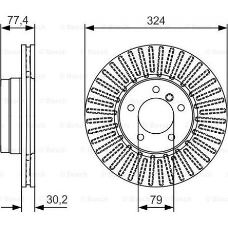 Bremsscheibe BMW 5 Touring IV (E39), Touring, 09.1996 - 06.2004 BOSCH 0 986 479 D39