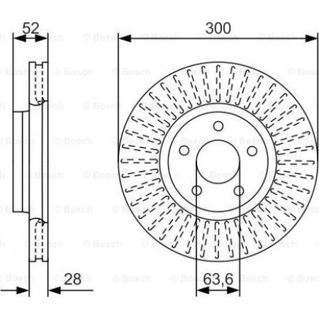 Disco freno FORD MONDEO IV, Van, 03.2007 - 01.2015 BOSCH 0 986 479 D38
