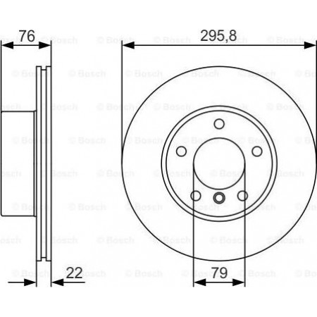 Brake disc BMW 5 Touring IV (E39), Touring, 09.1996 - 06.2004 BOSCH 0 986 479 R72
