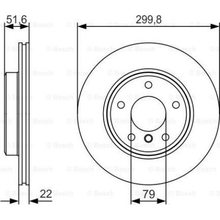 Brake disc BMW 3 Touring IV (E46), Touring, 06.1999 - 07.2005 BOSCH 0 986 479 S32