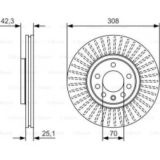 Brake disc OPEL ASTRA H CLASSIC (A04), Sedan, 02.2007 - BOSCH 0 986 479 W59