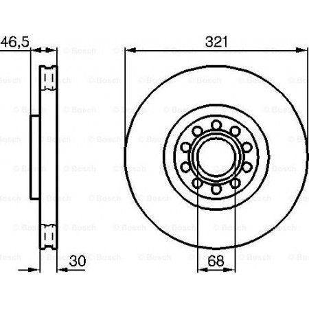 Disco freno AUDI A4 (8H7, B6, 8HE, B7), Cabriolet, 01.2002 - 12.2009 BOSCH 0 986 478 985
