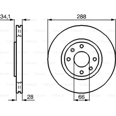 Brake disc CITROEN C5 I Estate (DE_), Touring, 06.2001 - 09.2004 BOSCH 0 986 478 980