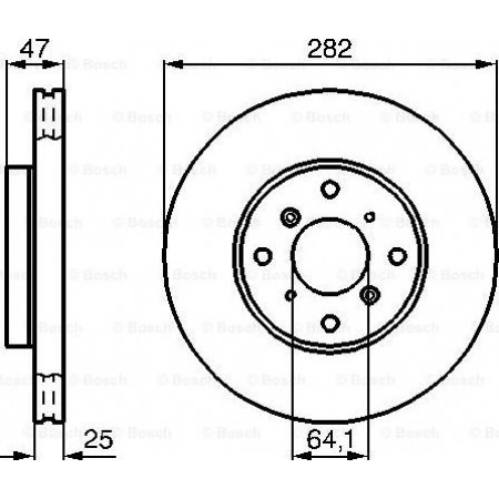 Disco freno HONDA ACCORD VII (CL, CN), Berlina, 01.2003 - 09.2012 BOSCH 0 986 478 982
