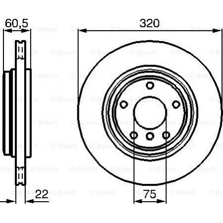 Bremsscheibe BMW 3 Touring IV (E46), Touring, 06.1999 - 07.2005 BOSCH 0 986 478 975