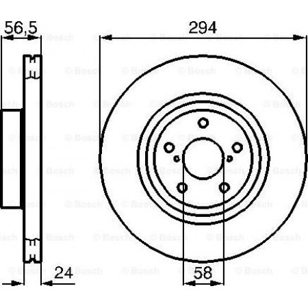 Brake disc SUBARU OUTBACK (BE, BH), Touring, 10.1998 - 08.2003 BOSCH 0 986 478 977