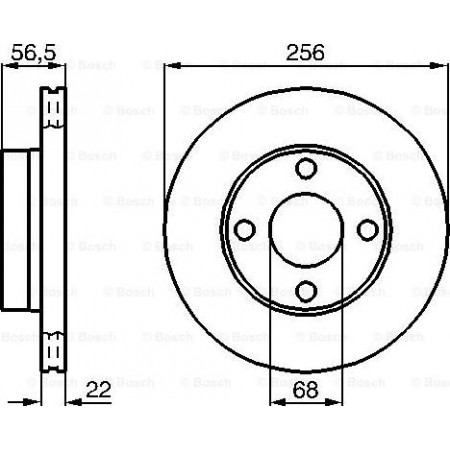 Disco freno AUDI COUPE II (89, 8B), Vano, 10.1988 - 12.1996 BOSCH 0 986 478 550