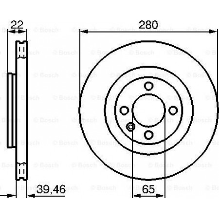 Brake disc SEAT TOLEDO I (1L), Hatchback, 01.1991 - 10.1999 BOSCH 0 986 478 508