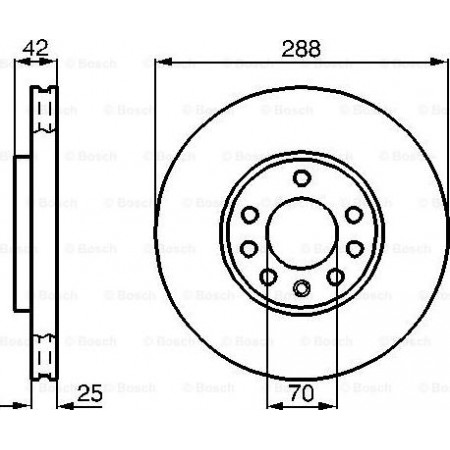 Bremsscheibe SAAB 9-5 (YS3E), Touring, 10.1998 - 12.2009 BOSCH 0 986 478 588