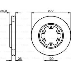 Disco de freno NISSAN PATHFINDER I (WD21), Crossover, 07.1986 - 10.1995 BOSCH 0 986 478 532