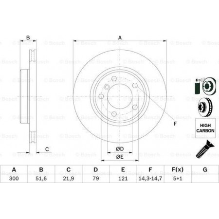 Bremsscheibe BMW 3 Touring IV (E46), Touring, 06.1999 - 07.2005 BOSCH 0 986 478 571