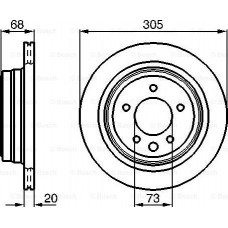 Remschijf JAGUAR XK (X150), Cabriolet, 03.2006 - 07.2014 BOSCH 0 986 478 660
