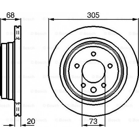 Disco freno JAGUAR XK 8 (X100), Cabriolet, 03.1996 - 12.2006 BOSCH 0 986 478 660