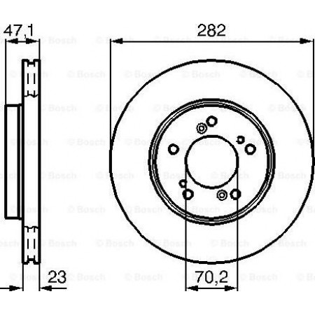 Disco freno HONDA CIVIC VI (EJ, EK), Hatchback, 10.1995 - 02.2001 BOSCH 0 986 478 667