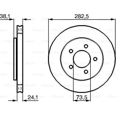 Disco freno CHRYSLER VOYAGER IV (RG, RS), Furgone, 09.1999 - 12.2008 BOSCH 0 986 478 109