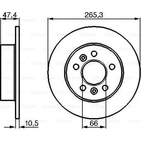 Disco freno RENAULT ESPACE III (JE0_), Furgone, 11.1996 - 10.2002 BOSCH 0 986 478 305