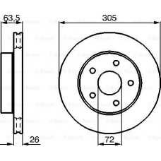 Disque de frein JEEP GRAND CHEROKEE IV (WK, WK2), Crossover, 06.2010 - BOSCH 0 986 478 772