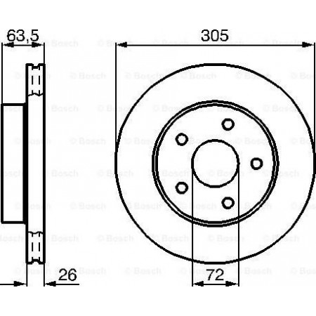 Disco freno JEEP GRAND CHEROKEE II (WJ, WG), Crossover, 09.1998 - 09.2005 BOSCH 0 986 478 772