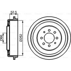 Tambor de freno RENAULT ESPACE II (J/S63_), Furgón, 01.1991 - 10.1997 BOSCH 0 986 477 067