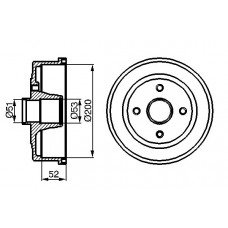Si adatta al tamburo del freno posteriore. OPEL CORSA C CORSA C HATCHBACK TIGRA 1.0-1.8 09.00-12.12 OPEL CORSA (CORSA-C), Ridica, 01.1996 - 06.2004 BOSCH 0 986 477 135