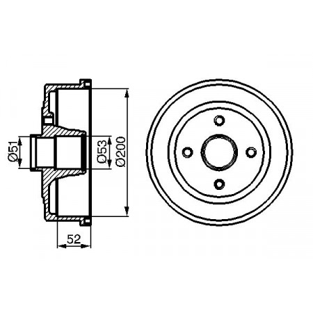 Le tambour de frein arrière s'adapte. OPEL CORSA C CORSA C HAYON TIGRA 1.0-1.8 09.00-12.12 OPEL TIGRA TwinTop (X04), Cabriolet, 06.2004 - 12.2010 BOSCH 0 986 477 135