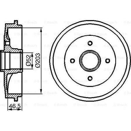 Remtrommel PEUGEOT 206 (2A/C), Hatchback, 08.1998 - 12.2012 BOSCH 0 986 477 124