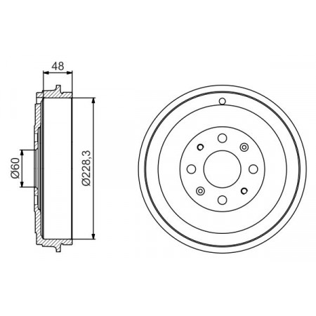 Tambor de freio traseiro se encaixa. FIAT GRANDE PUNTO PUNTO PUNTO EVO PUNTO EVO-HATCHBACK PUNTO-HATCHBACK OPEL ADAM CORSA D CORSA FIAT PUNTO EVO IV (199_), Hatchback, 07.2008 - BOSCH 0 986 477 208