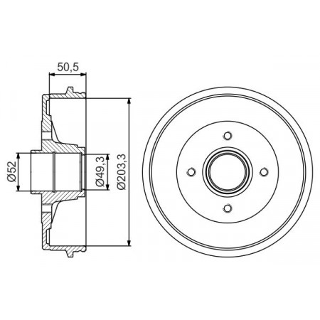 Si adatta al tamburo del freno posteriore. DACIA LOGAN SANDERO RENAULT CLIO II 1.2-1.6GPL 09.04- RENAULT LOGAN I (LS_), Berlina, 09.2004 - BOSCH 0 986 477 211
