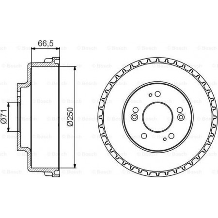 Remtrommel KIA CARNIVAL II (GQ), Bestelwagen, 01.1999 - 09.2007 BOSCH 0 986 477 228
