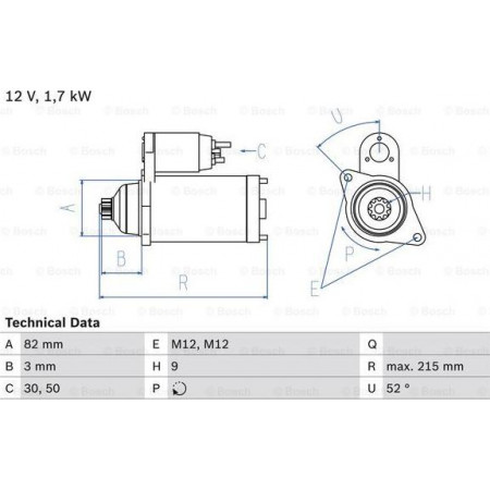 Elektromotor AUDI A6 II (4B2, C5), Sedan, 01.1997 - 08.2005 BOSCH 0 986 024 250