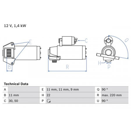 Anlasser Anlasser 12V 14kW passt. FORD COUGAR MAVERICK MONDEO I MONDEO II MONDEO III JAGUAR