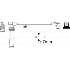 Serie di candele OPEL OMEGA B (V94), Berlina, 03.1994 - 12.2005 BOSCH 0 986 357 055