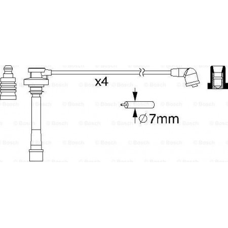 Bougieset MITSUBISHI GALANT III (E1_A), Sedan, 10.1983 - 12.1990 BOSCH 0 986 357 147