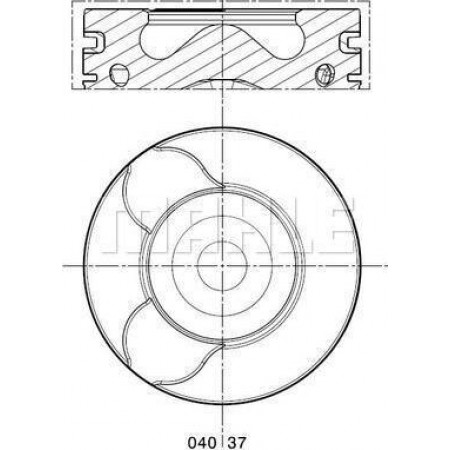 Kolben 85 mit Ringen VOLVO C30 C70 II S40 I S40 II S80 II V50 V70 III CITROEN C4 C4 GRAND PICASSO I C4 I C4 PICASSO I C5 C PEUGEOT 308 CC (4B_), Cabrio, 02.2009 - 12.2015 MAHLE 040 37 00